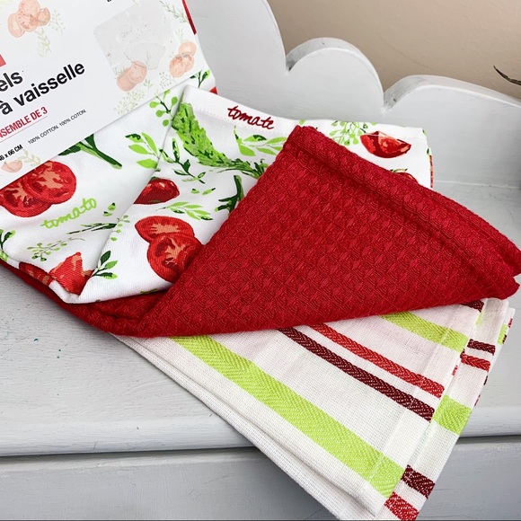 Harman Tomato Print Cotton Tea Towels